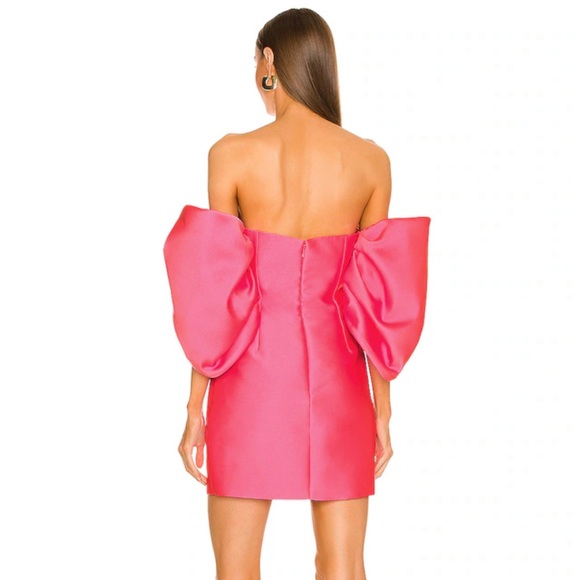 Solace London Elina Mini Dress in Ultra Pink - Picture 4 of 4